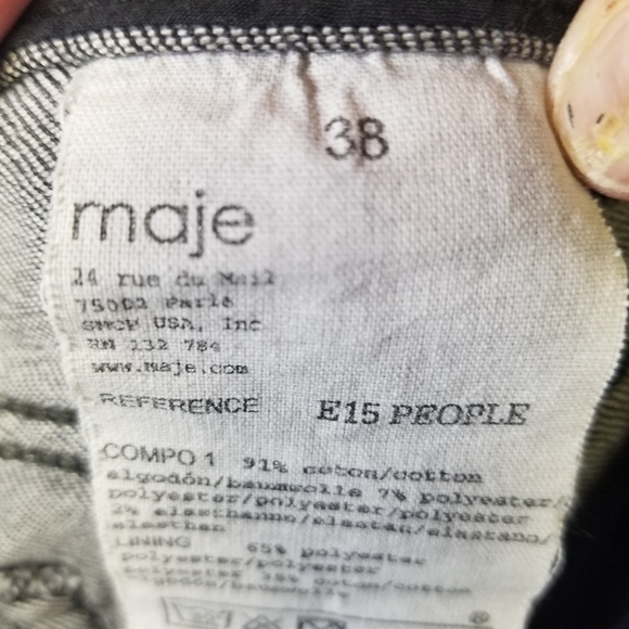 Maje charcoal faded black slim jeans - Picture 9 of 10